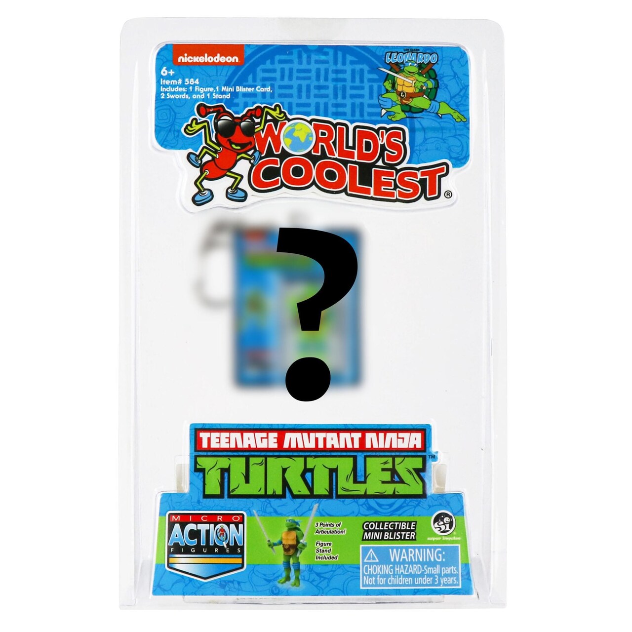 Worlds Smallest Teenage Mutant Ninja Turtles Micro Figure | One Random